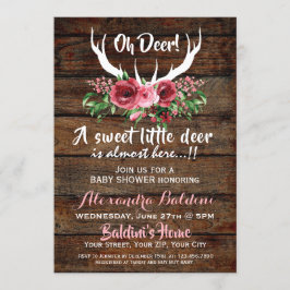 Oh Deer Baby shower Invitation Kaart