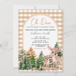 Oh Deer Baby Shower Invitation Kaart