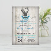 Oh Deer Baby shower Little Buck Invitation (Debout devant)