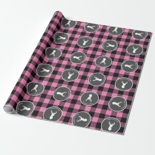 Oh Deer Baby shower Pink Cadeaupapier