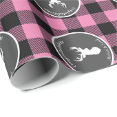 Oh Deer Baby shower Pink Cadeaupapier (Rol Hoek)