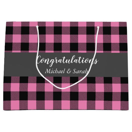 Oh Deer Baby shower Pink Groot Cadeauzakje (Voorkant)