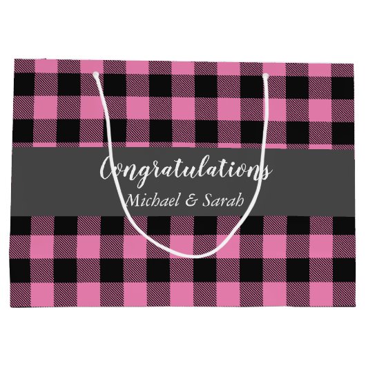 Oh Deer Baby shower Pink Groot Cadeauzakje (Achterkant)