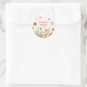 Oh Deer Baby shower Ronde Sticker (Tas)