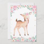 Oh Deer Baby shower rose or Floral Invitation (Dos)