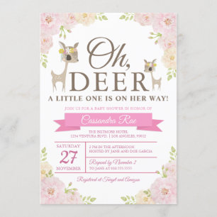 Oh Deer! baby shower Uitnodiging