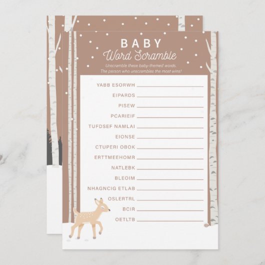 Oh Deer - Baby Word Scramble Programma (Voorkant / Achterkant)