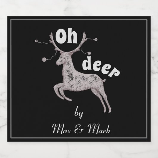 Oh Deer Bier Etiket (Enkel label)