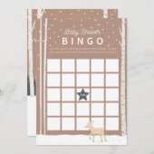 Oh Deer - BINGO Baby shower Game Programma (Voorkant / Achterkant)