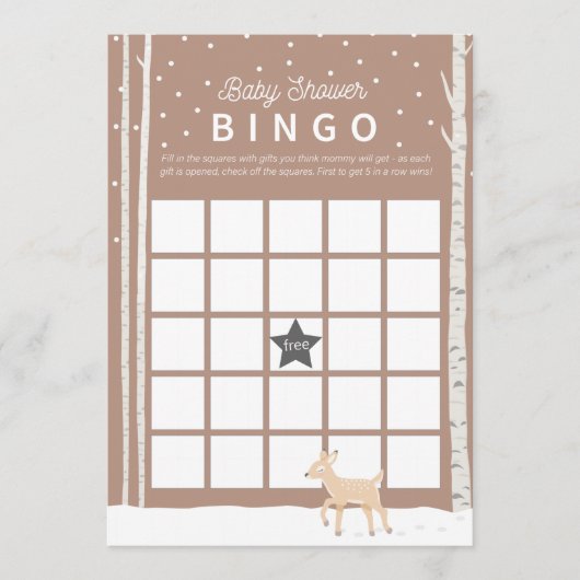 Oh Deer - BINGO Baby shower Game Programma (Voorkant)