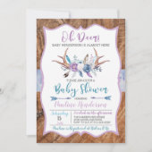 Oh Deer Boho Genre Neutre Baby shower Invitation (Devant)