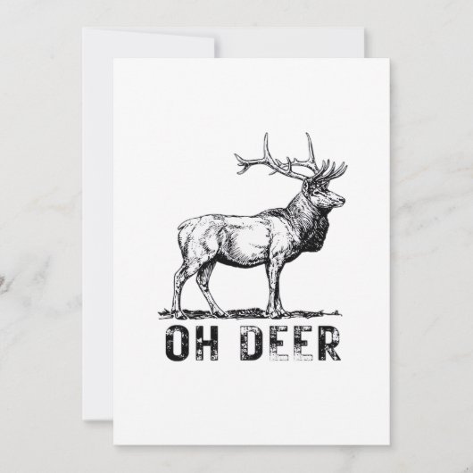 Oh Deer Bold Graphic Expression Feestdagenkaart (Voorkant)