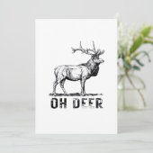 Oh Deer Bold Graphic Expression Feestdagenkaart (Staand voorkant)