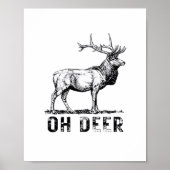 Oh Deer Bold Graphic Expression Poster (Voorkant)