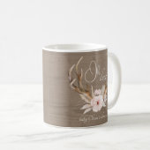 Oh Deer Boodland Baby shower Mug - Boho Watercolor (Devant droit)