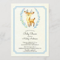 Oh Deer Boys Baby shower Baby Invitation