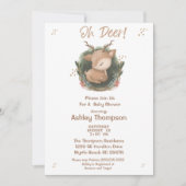 Oh Deer Boys Baby shower Invitation (Devant)