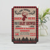Oh Deer Buffalo Invitation Baby shower (Debout devant)