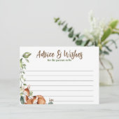 Oh Deer ! Carte de conseil baby shower (Debout devant)