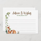Oh Deer ! Carte de conseil baby shower (Devant / Derrière)