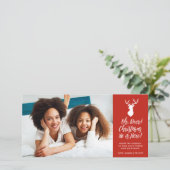 Oh, Deer! | Carte de vacances photo (Debout devant)