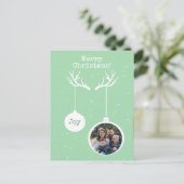 Oh Deer, c'est Noël [vert] - Carte postale de vaca (Debout devant)