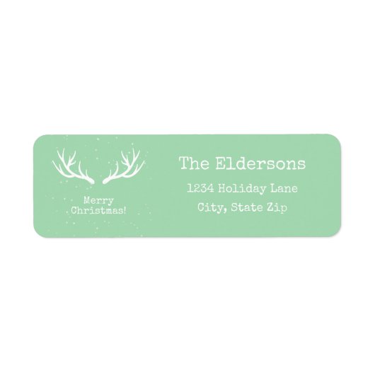 Oh Deer, c'est Noël [vert] - Étiquette de adresse (Devant)