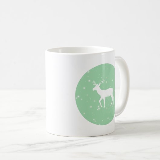 Oh Deer, c'est Noël [vert] - Mug (Devant droit)