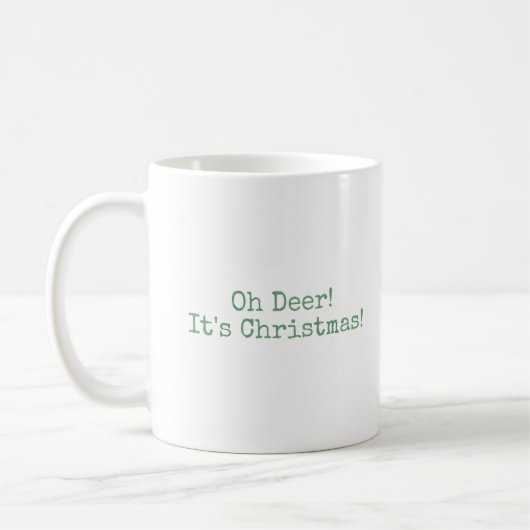 Oh Deer, c'est Noël [vert] - Mug (Gauche)