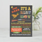 Oh Deer Chalkboard Camo Baby shower Invitation (Debout devant)
