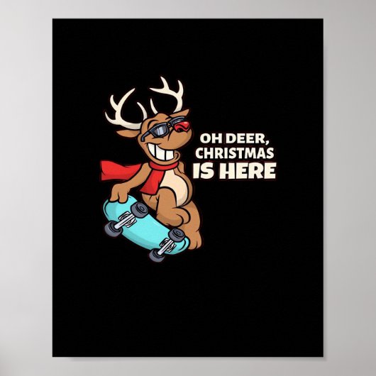 Oh Deer Christmas Celebration Holiday Design  Poster (Voorkant)