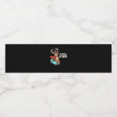 Oh Deer Christmas Celebration Holiday Design  Waterfles Etiket (Enkel label)