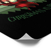 Oh Deer Christmas Is Here Joyful Aesthetic  Poster (Hoek)