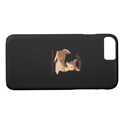 Oh Deer Christmas Modern Design Case-Mate iPhone Case (Achterkant (Horizontaal))