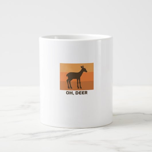 Oh Deer Classic Simple Design Extra Grote Beker (Voorkant)