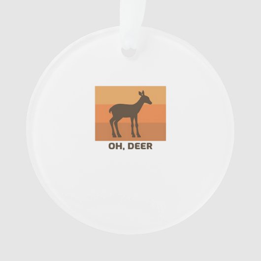 Oh Deer Classic Simple Design Ornament (voorkant)