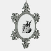 Oh Deer Classic Style  Tin Sneeuwvlok Ornament (Links)