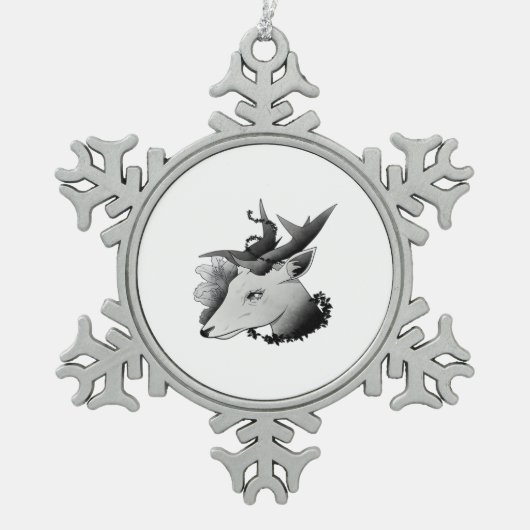 Oh Deer Classic Style  Tin Sneeuwvlok Ornament (Voorkant)