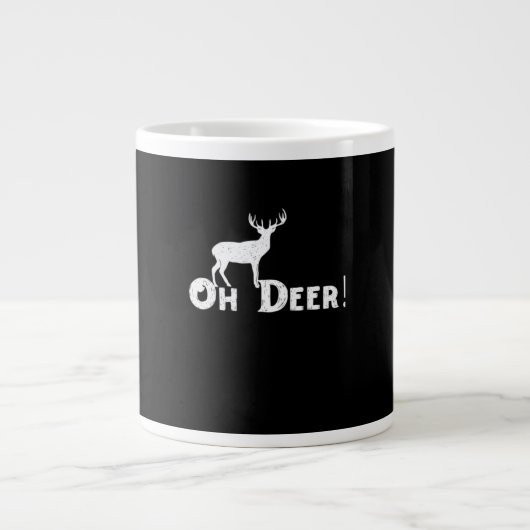 Oh Deer Clean Graphic Style Extra Grote Beker (Voorkant)