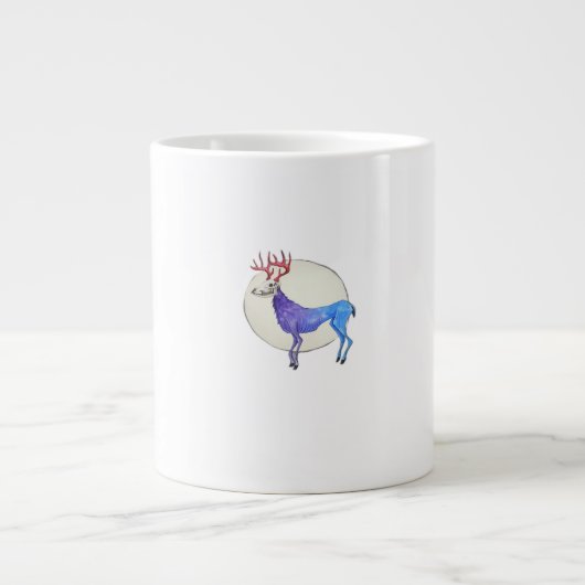 Oh Deer Clean Graphic Style Extra Grote Beker (Voorkant)