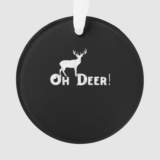 Oh Deer Clean Graphic Style Ornament (voorkant)