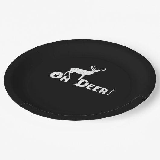 Oh Deer Clean Graphic Style Papieren Bordje (Gekanteld)