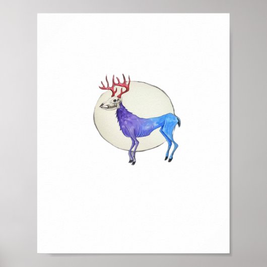 Oh Deer Clean Graphic Style Poster (Voorkant)