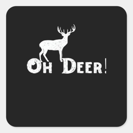 Oh Deer Clean Graphic Style  Vierkante Sticker (Voorkant)