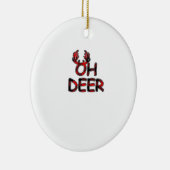 Oh Deer Clean Layout Keramisch Ornament (Rechts)