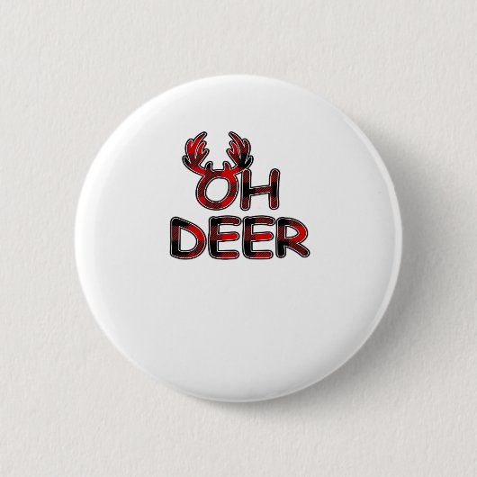 Oh Deer Clean Layout  Ronde Button 5,7 Cm (Voorkant)