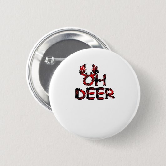 Oh Deer Clean Layout  Ronde Button 5,7 Cm (Voorkant /achterkant)