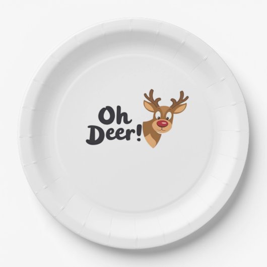 Oh Deer Clean Minimal Seeing  Papieren Bordje (Voorkant)
