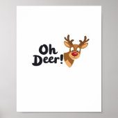 Oh Deer Clean Minimal Seeing Poster (Voorkant)