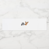 Oh Deer Clean Minimal Seeing  Waterfles Etiket (Enkel label)